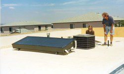 solar powered air conditioner and water heater